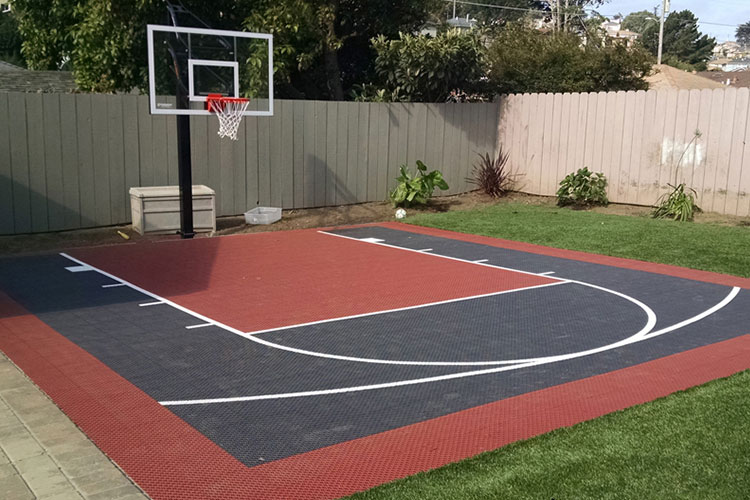 Benefits of PP suspended plastic sports floor tiles for outdoor home backyard basketball courts